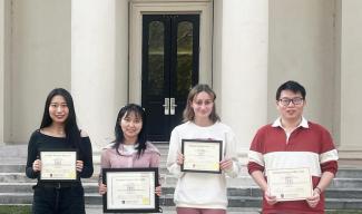 UGA Students receiving awards