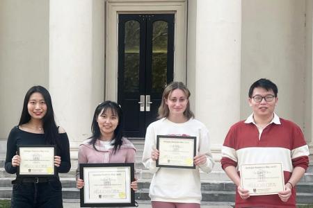 UGA Students receiving awards